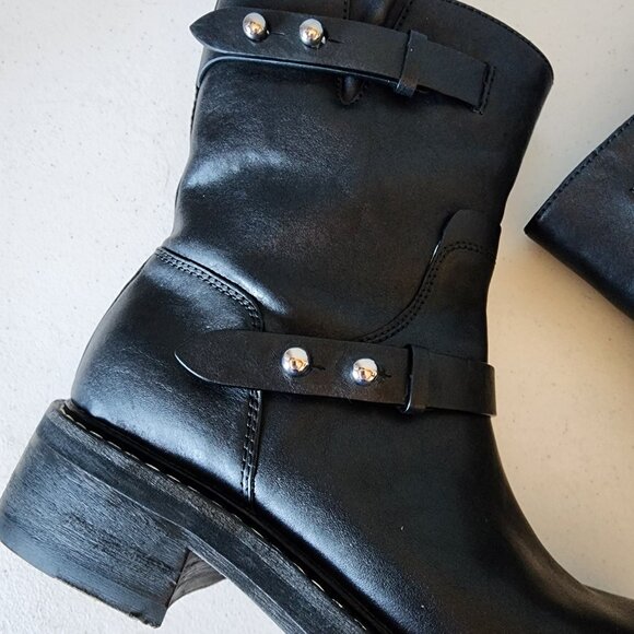 Rag & Bone Black Moto Boot "EUC" - Picture 14 of 16